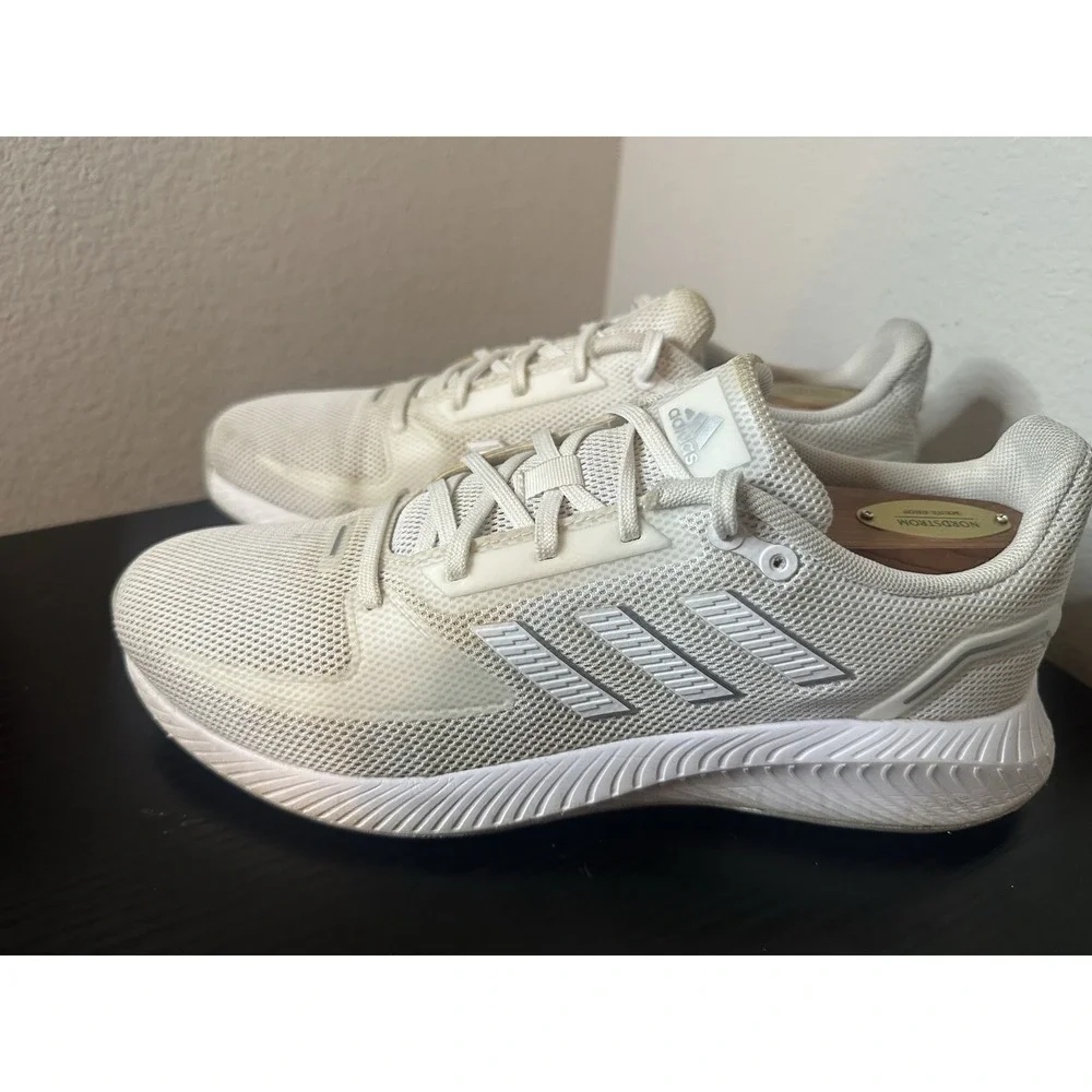 Adidas Women's Runfalcon 2.0 Running Shoes 'White Silver Metallic' Sz 8.5